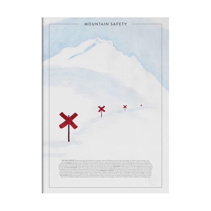 Mountain safety ポスター - 50x70 cm - Kunskapstavlan®