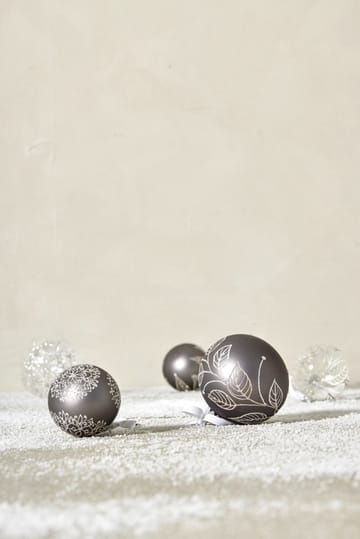 Cadelia クリスマス オーナメント Ø6 cm - Dark grey, snowflake - Lene Bjerre