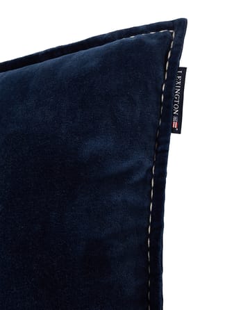 1993 Logo オーガニックコットン ベルベット クッション  40x60 cm - Denim blue - Lexington | レキシントン