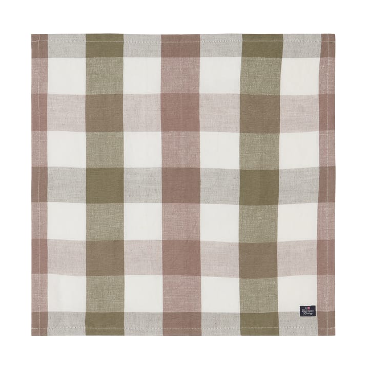 チェック リネン/コットン ナプキン 50x50 cm - Olive - Lexington | レキシントン