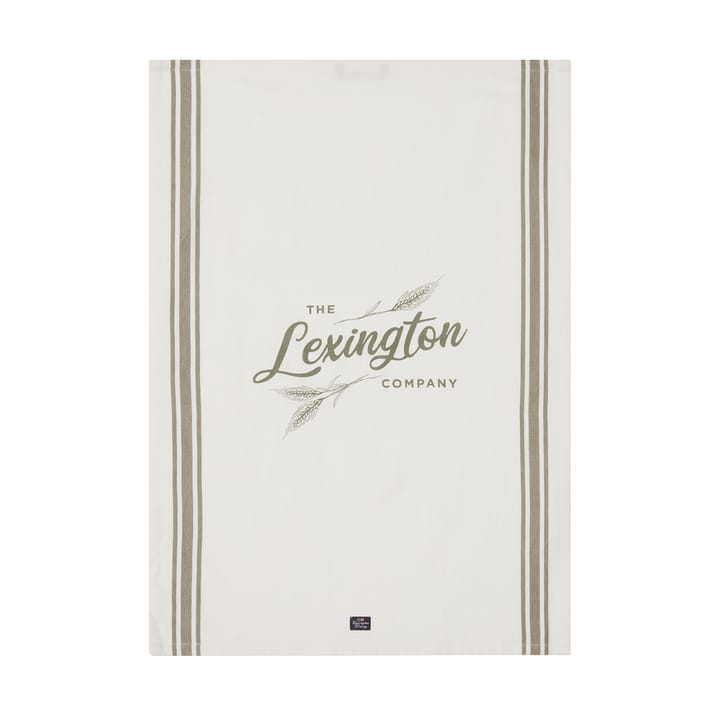 オーガニックコットン キッチンタオル 50x70 cm - White-olive - Lexington | レキシントン