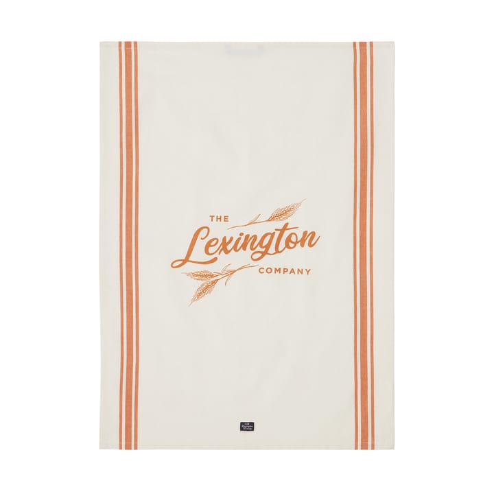 オーガニックコットン キッチンタオル 50x70 cm, White-orange Lexington | レキシントン