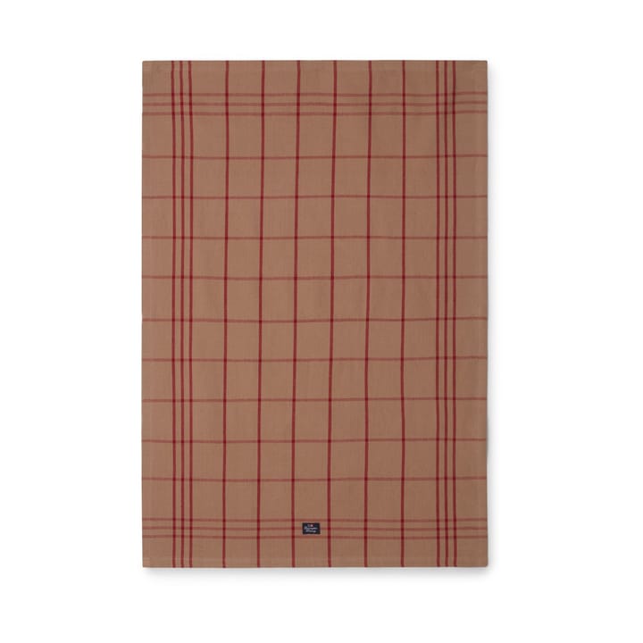 Checked オーガニックコットン オックスフォード キッチンタオル 50x70 cm, Beige-red Lexington | レキシントン