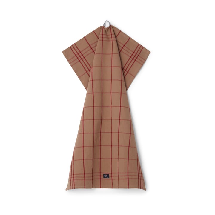 Checked オーガニックコットン オックスフォード キッチンタオル 50x70 cm, Beige-red Lexington | レキシントン