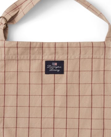 Checked オーガニックコットン オックスフォード エプロン - Beige-red - Lexington | レキシントン