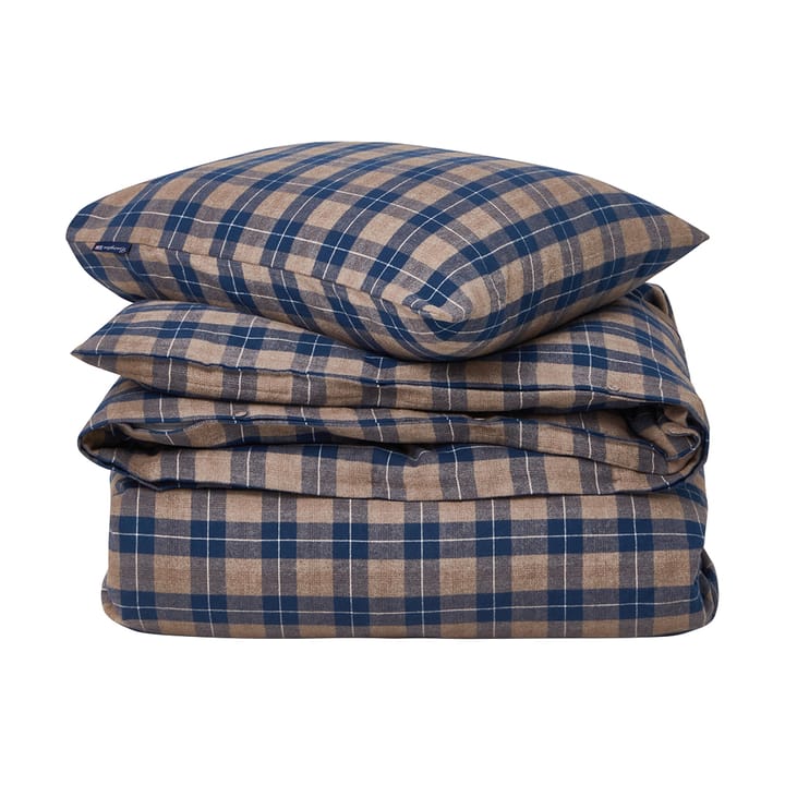 Checked Flannel デュベカバーセット 220x220 cm, Denim blue-beige Lexington | レキシントン