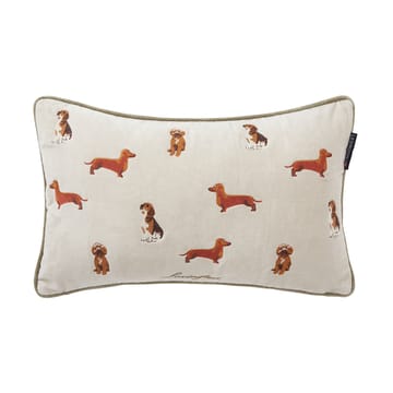 Dogs オーガニックコットン ベルベットクッション 30x50 cm - Light beige - Lexington | レキシントン