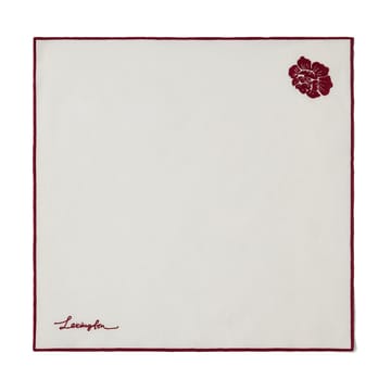 Flower リネンコットン ナプキン 50x50 cm - White-Red - Lexington | レキシントン