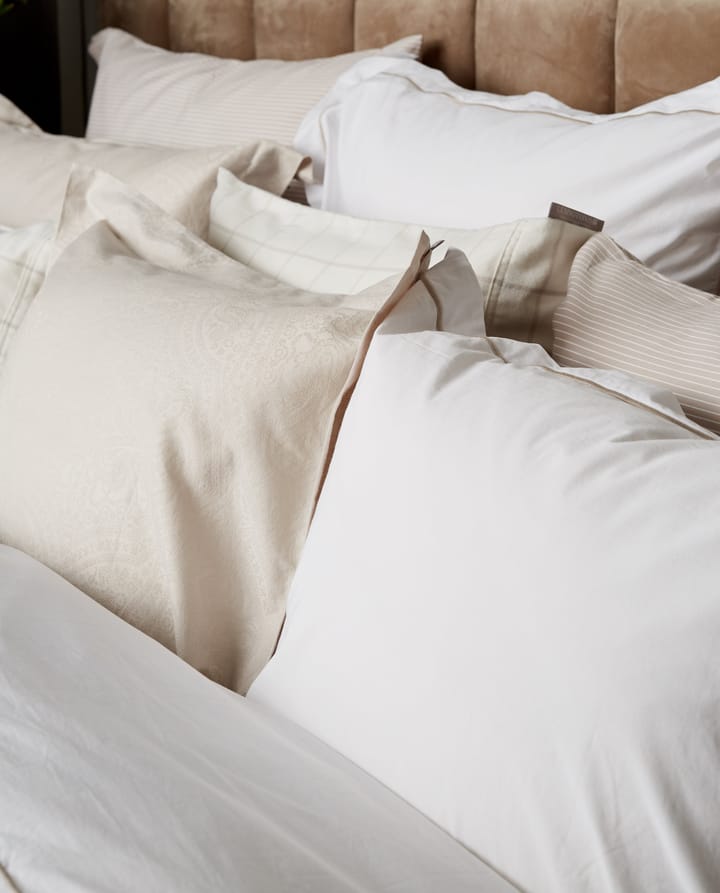 Hotel Percale ピローケース 65x65 cm, White-light beige Lexington | レキシントン