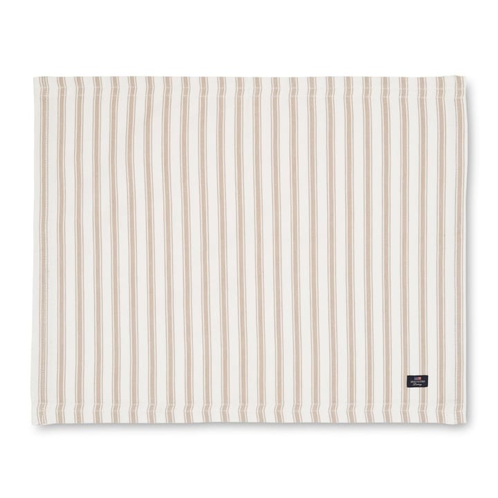 Icons Herringbone ストライプ ランチョンマット 40x50 cm - beige-white - Lexington | レキシントン