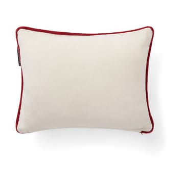 Joy オーガニックコットン ベルベットクッション 30x40 cm - White-Red - Lexington | レキシントン