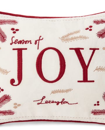 Joy オーガニックコットン ベルベットクッション 30x40 cm - White-Red - Lexington | レキシントン