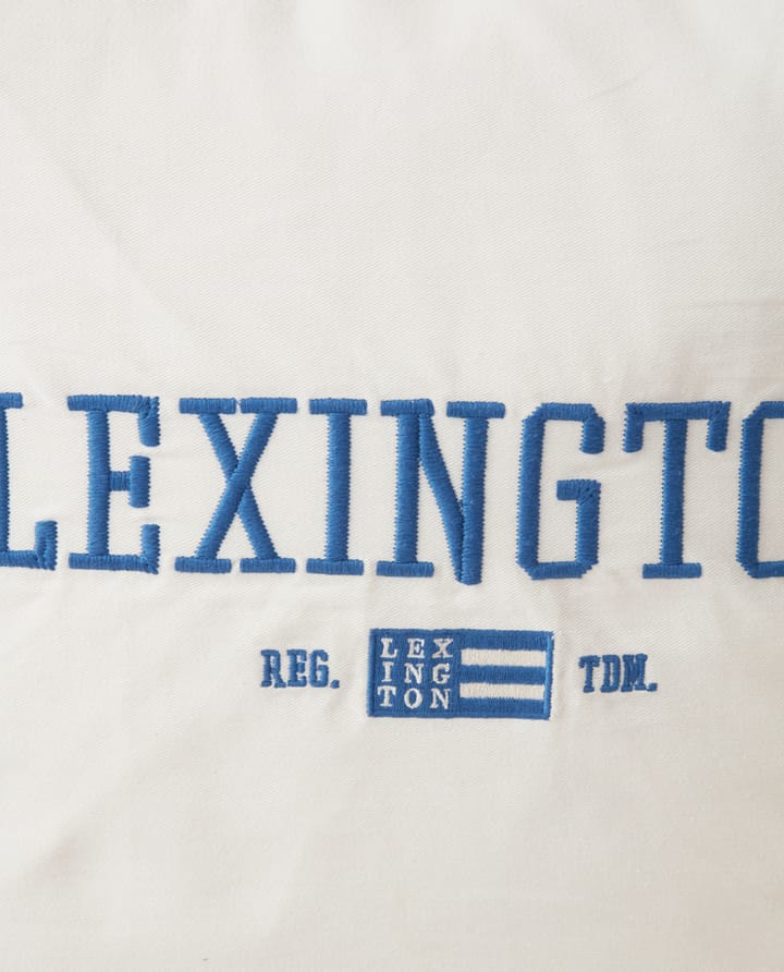 Logo Organic Cotton Twill クッションカバー 50x50 cm - White-blue - Lexington | レキシントン