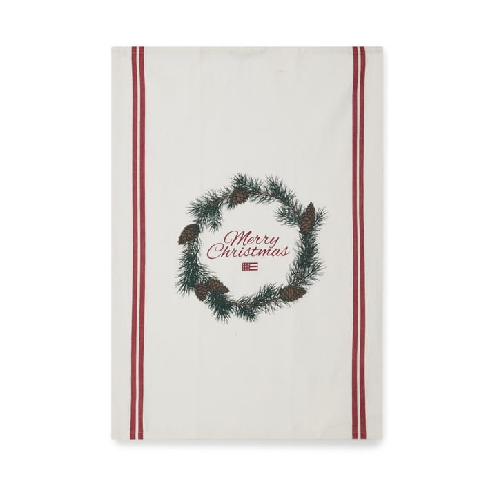 Merry Christmas Org Cotton キッチンタオル 50x70 cm, White-red-green Lexington | レキシントン