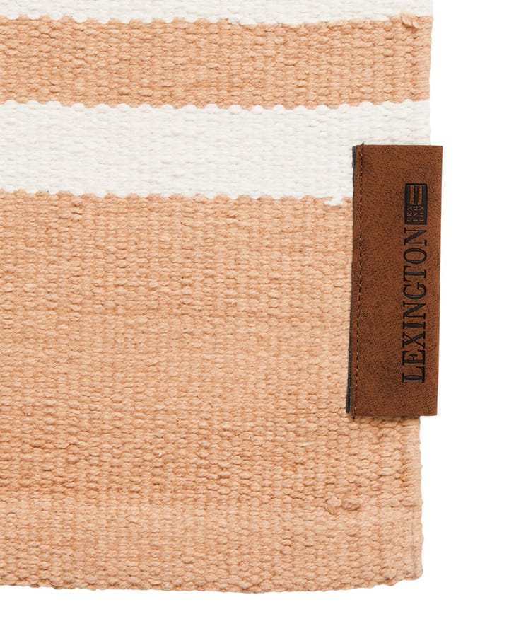 Organic Striped Cotton ラグ 170x240 cm, Beige-white Lexington | レキシントン