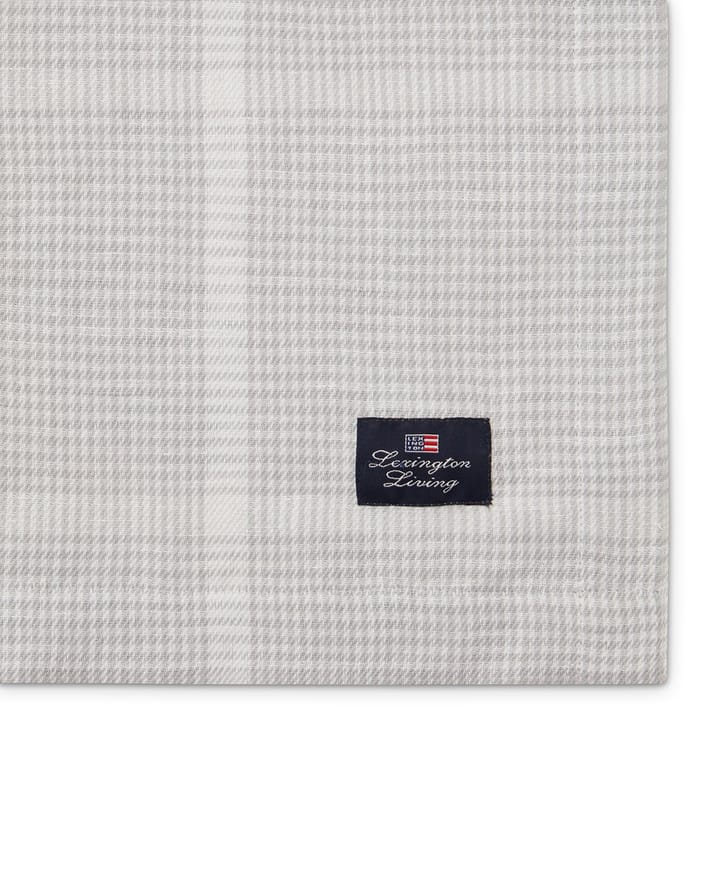 Pepita チェック コットンリネン テーブルクロス 150x350 cm, White-light grey Lexington | レキシントン