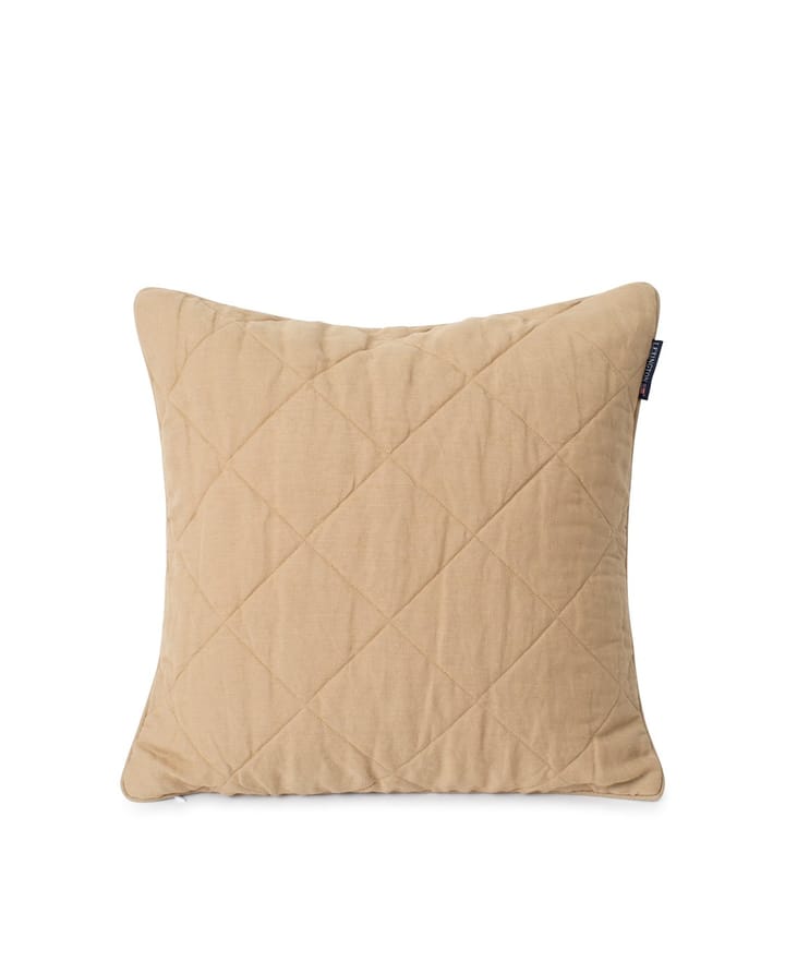 Quilted linen/viscose 枕ケース 50x50cm - Beige - Lexington | レキシントン