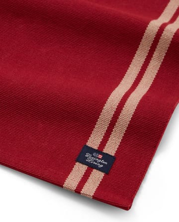 Side Striped Org Cotton Rib ランチョンマット 40x50 cm - Red-beige - Lexington | レキシントン