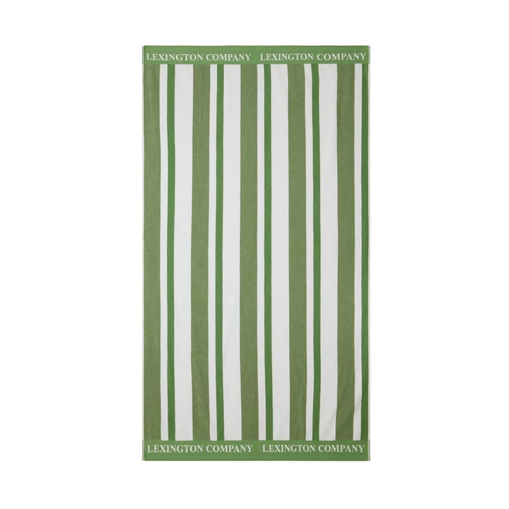 Stripe Cotton Terry ビーチタオル 100x180 cm, Green Lexington | レキシントン