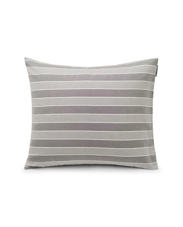 Striped Lyocell Cotton ピローケース 50x60 cm - Grey-white - Lexington | レキシントン