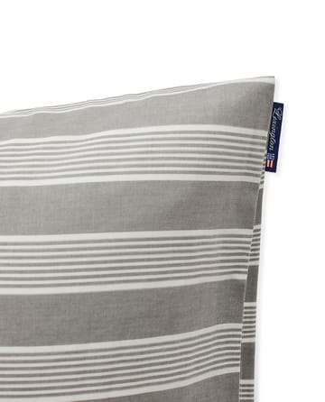 Striped Lyocell Cotton ピローケース 50x60 cm - Grey-white - Lexington | レキシントン