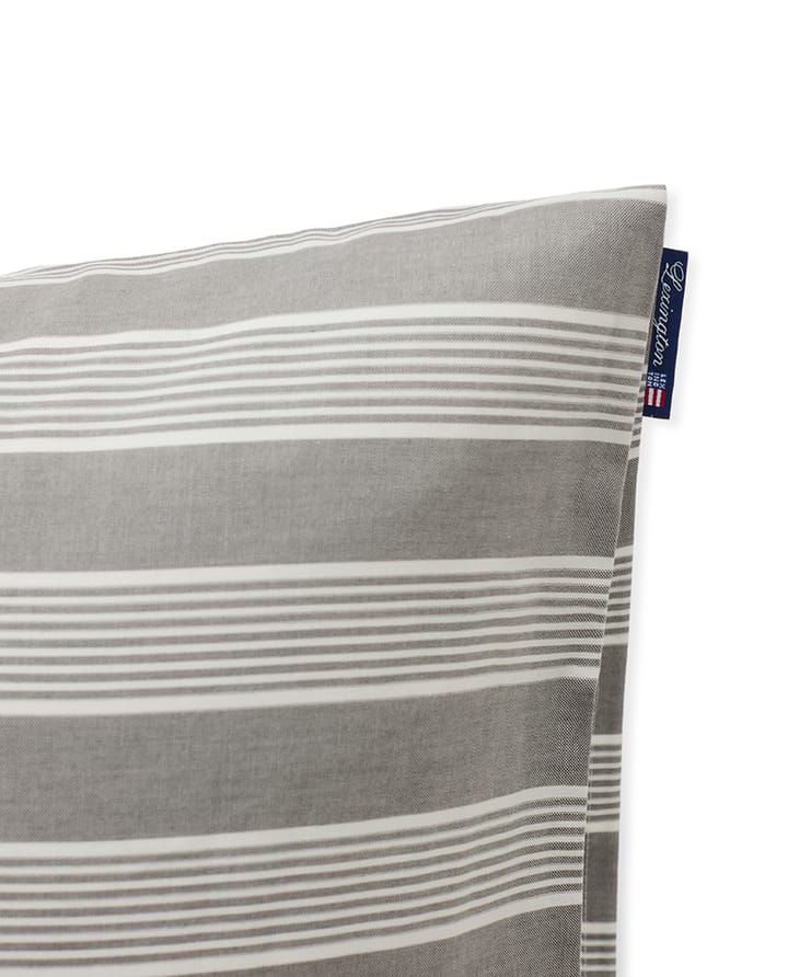 Striped Lyocell Cotton ピローケース 50x60 cm, Grey-white Lexington | レキシントン