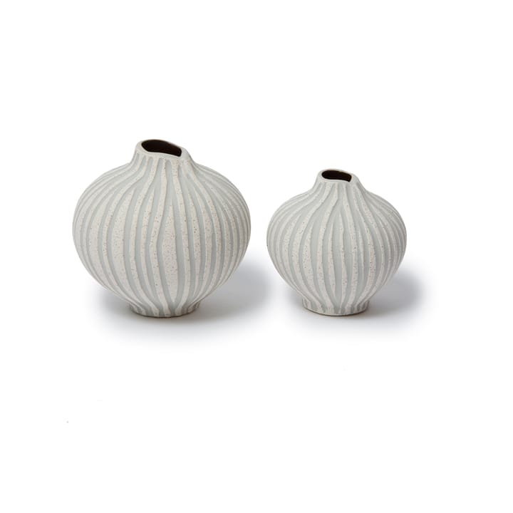 Line 花瓶, Sand white stone stripe, small Lindform | リンドフォーム