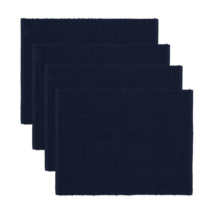 Uni ランチョンマット 35x46 cm 4枚 - Dark navy blue - Linum | リナム