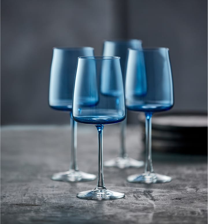 Zero 白ワイングラス 43 cl 4本セット, Blue Lyngby Glas