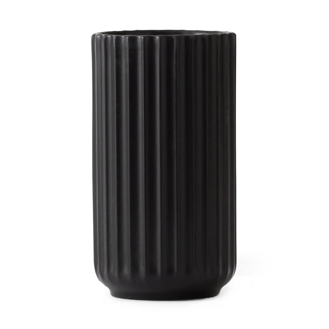 Lyngby 花瓶 ブラック マット, 12 cm