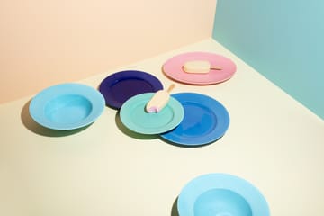 Rhombe プレート Ø21 cm - Aqua - Lyngby Porcelæn | リュンビューポーセリン