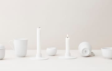 Rhombe キャンドルホルダー3 cm - White - Lyngby Porcelæn | リュンビューポーセリン