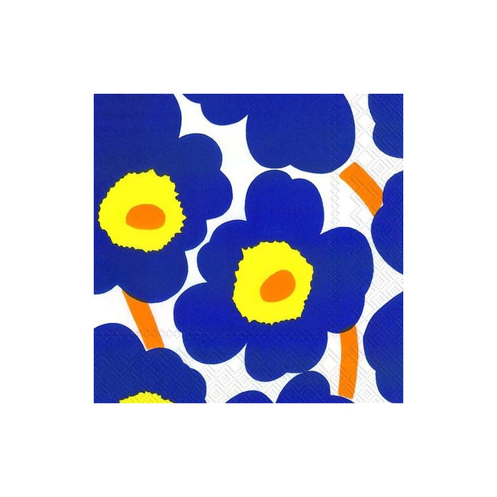 Unikko ナプキン 33x33 cm 20枚セット - blue-yellow - Marimekko | マリメッコ