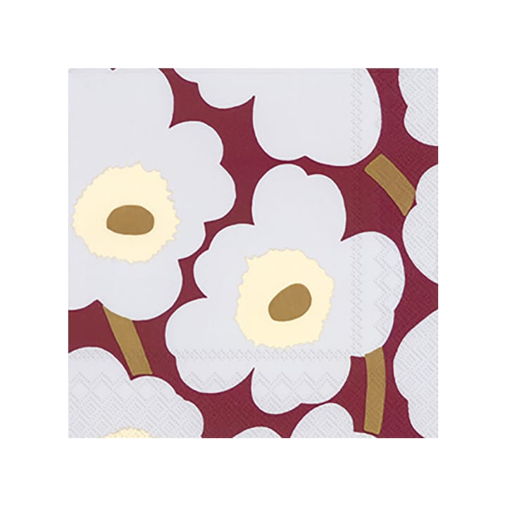 Unikko ナプキン 33x33 cm 20枚セット - bordeaux - Marimekko | マリメッコ