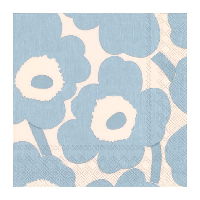 Unikko ナプキン 33x33 cm 20枚セット - Cream light blue - Marimekko | マリメッコ