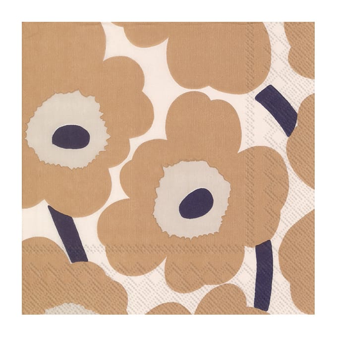 Unikko ナプキン 33x33 cm 20枚セット - Cream linen - Marimekko | マリメッコ