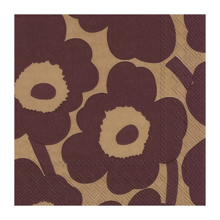 Unikko ナプキン 33x33 cm 20枚セット - Linen-bordeaux - Marimekko | マリメッコ