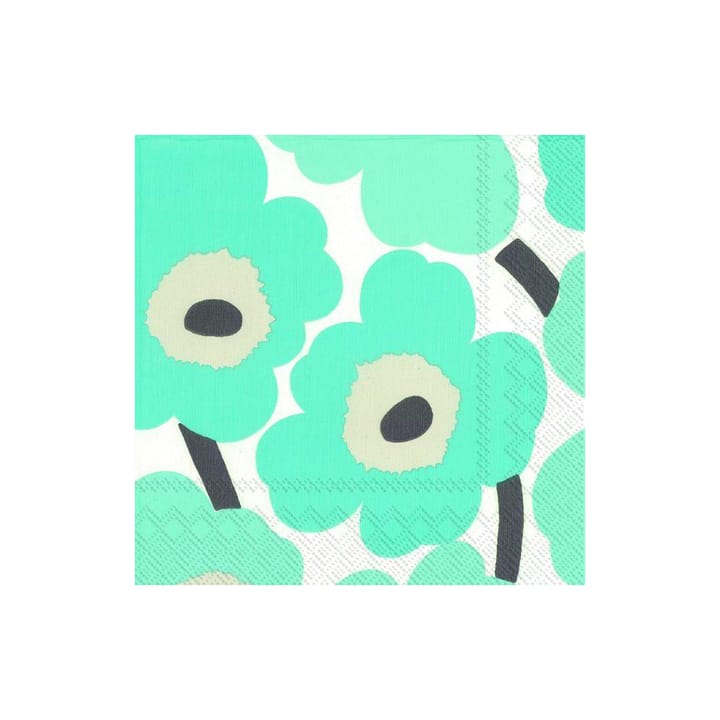 Unikko ナプキン 33x33 cm 20枚セット - turquoise - Marimekko | マリメッコ