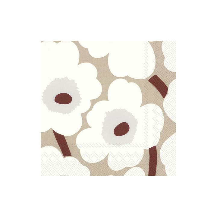 Unikko ナプキン 33x33 cm 20枚セット - white-linen - Marimekko | マリメッコ