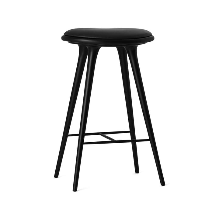 Mater ハイスツール バースツール high 74cm - leather black, black stained beech stand - Mater