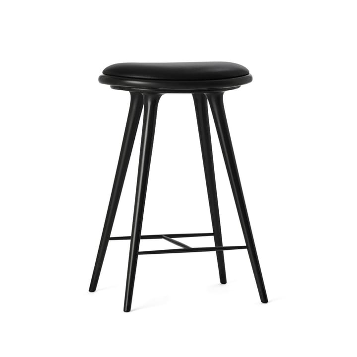 Mater ハイスツール バースツール low 69cm - leather black, black stained beech stand - Mater