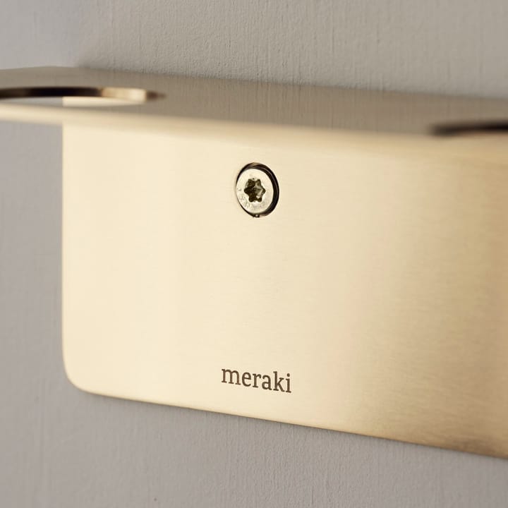 Meraki  ボトルハンガー＆フック付きシェルフ - Brushed brass finish - Meraki | メラキ