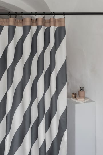 Diagonal シャワーカーテン 150x200 cm - Dark grey - Mette Ditmer | メッテ ディトマー