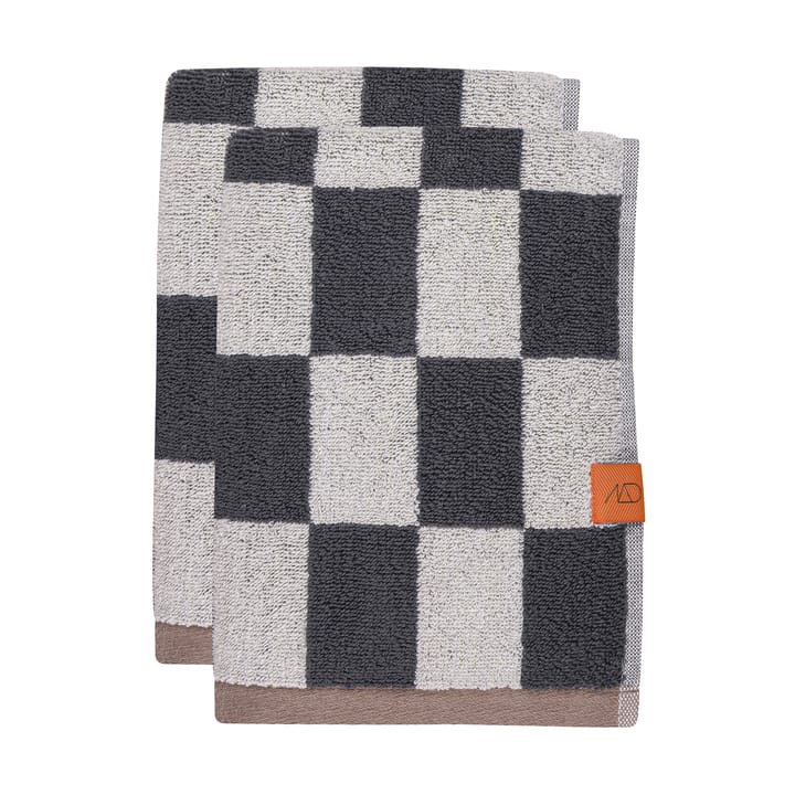 Retro ゲストタオル 40x55 cm 2枚セット - Dark grey - Mette Ditmer | メッテ ディトマー