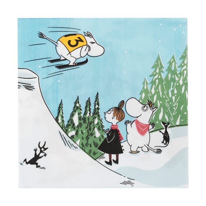 ムーミン ナプキン 33x33 cm - Ski jumping - Moomin Arabia | ムーミン アラビア