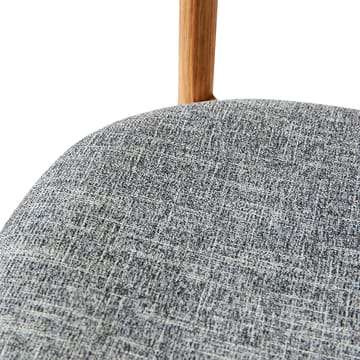 Tetra チェア with padded seat - Concrete coloured fabric-natural oiled oak - MUUBS | ムーブス