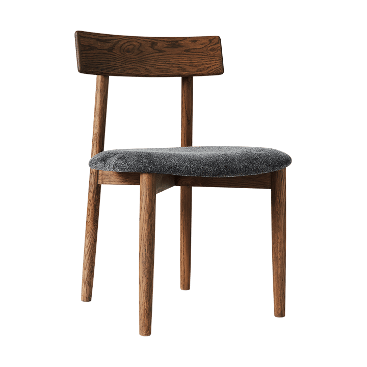 Tetra チェア with padded seat, Granite coloured fabric-dark oiled oak MUUBS | ムーブス