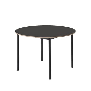 Base ダイングテーブル round Ø110 cm - Black linoleum-Plywood-Black - Muuto | ムート