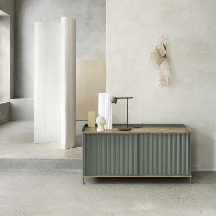 Enfold サイドボード low 125x45x63 cm, Oak-Dusty green Muuto | ムート