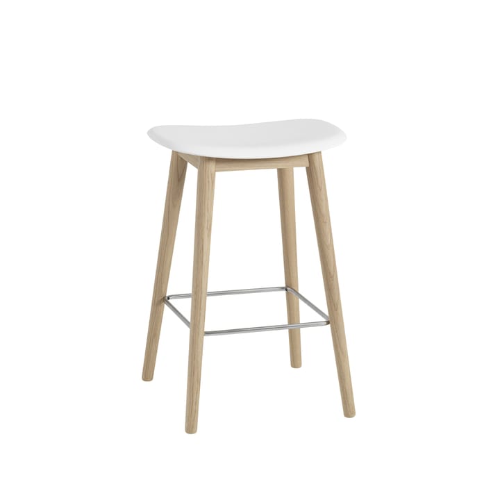 Fiber カウンタースツール 65 cm - White, oak legs - Muuto | ムート